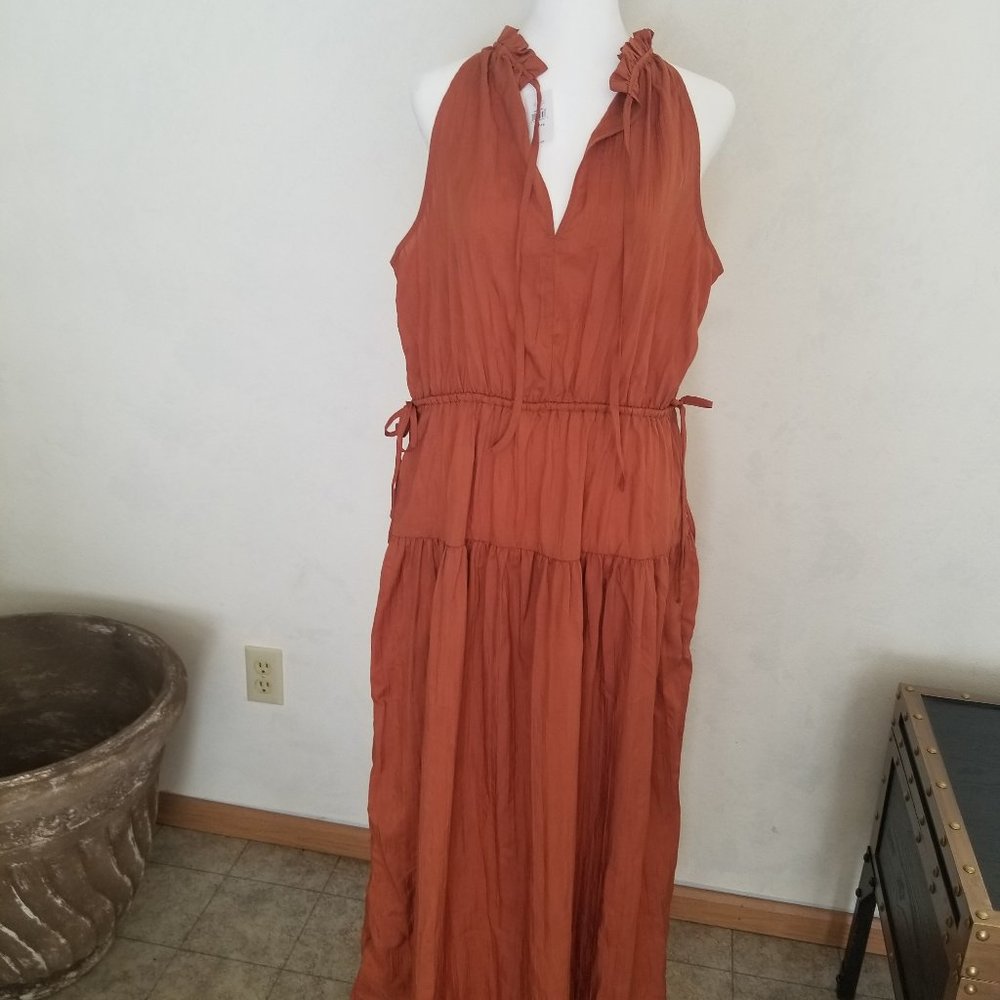 Gap Maxi Copper dress size Large Petite. Video attached.